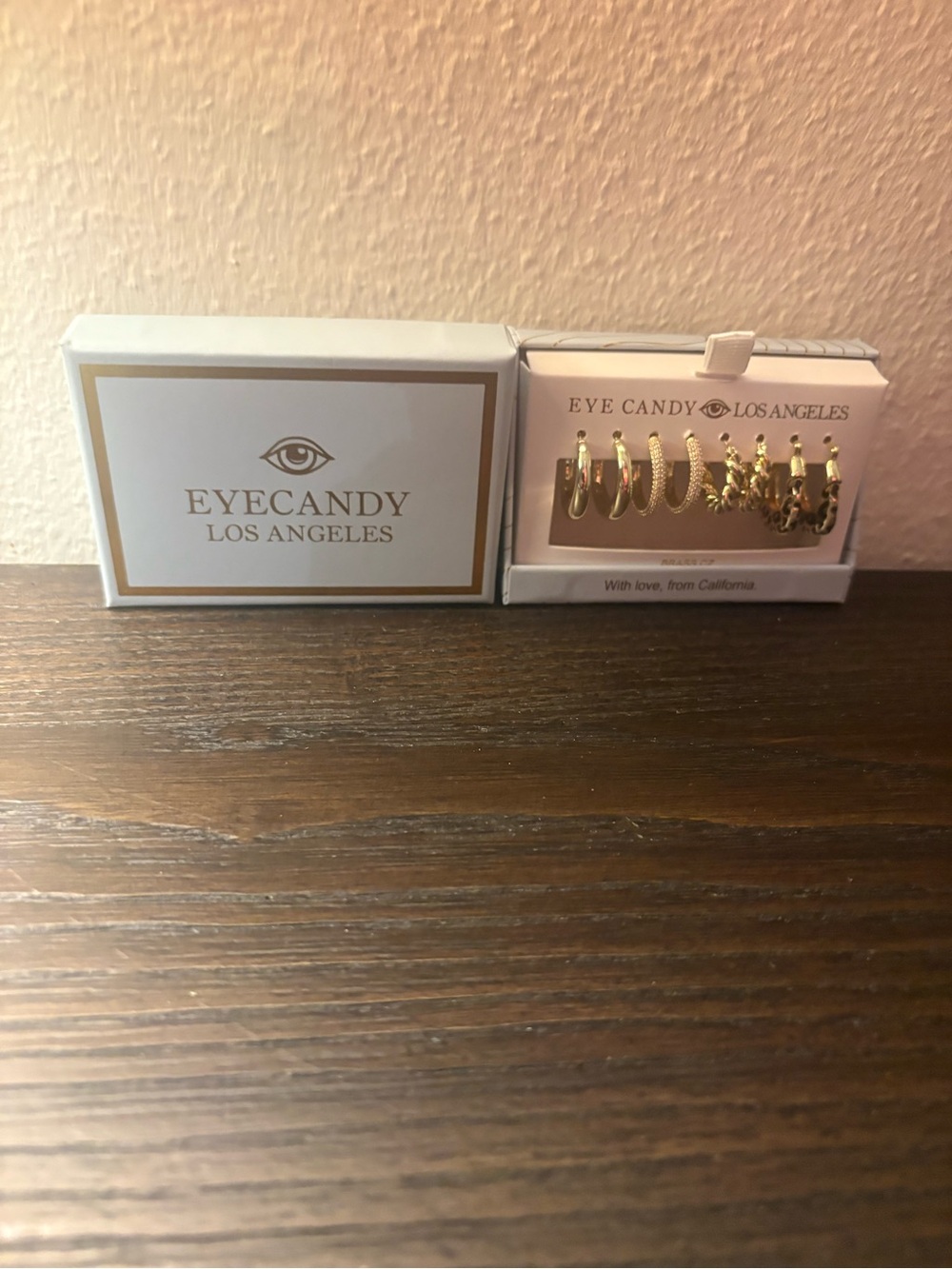 NEW Eye Candy gold earrings set